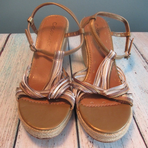 Coconuts by Matisse Shoes - Coconuts by Matisse Pauly Metallic Wedge Sandals